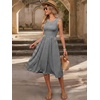 image:imageANRABESS Womens Smocked Summer Sleeveless Midi Dresses  Crewneck Elastic Waist Sundress with PocketsALine Flowy Dress2026 Casual Beach Vacation WorkSpring Fall LayeringBlack Striped