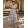 image:imageANRABESS Womens Smocked Summer Sleeveless Midi Dresses  Crewneck Elastic Waist Sundress with PocketsALine Flowy Dress2026 Casual Beach Vacation WorkSpring Fall LayeringKhaki White Dot