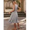 image:imageANRABESS Womens Smocked Summer Sleeveless Midi Dresses  Crewneck Elastic Waist Sundress with PocketsALine Flowy Dress2026 Casual Beach Vacation WorkSpring Fall LayeringKhaki White Dot
