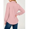 image:imageANRABESS Dressy Long Sleeve Button Down Shirts for Women  Business Casual Work Office Blouse Tops Soft Fabric Loose Fit Classic Style Fall Winter Transition ClothesBright Pink