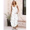 image:imageANRABESS Summer Dresses for Women 2026 Sleeveless Square Neck Maxi Beach Sundress Loose Fit Casual Vacation Tank DressWhite Blue Floral