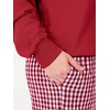 image:imageANRABESS Two Piece Sets for Women Gingham Pants Lounge Set  Long Sleeve Sweatshirts Wide Leg Pants Fall Outfits Travel Vacation Airport Fashion Clothing 2026 Daily Matching SweatsuitsRed
