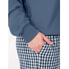 image:imageANRABESS Two Piece Sets for Women Gingham Pants Lounge Set  Long Sleeve Sweatshirts Wide Leg Pants Fall Outfits Travel Vacation Airport Fashion Clothing 2026 Daily Matching SweatsuitsBlue