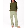 image:imageANRABESS Two Piece Sets for Women Gingham Pants Lounge Set  Long Sleeve Sweatshirts Wide Leg Pants Fall Outfits Travel Vacation Airport Fashion Clothing 2026 Daily Matching SweatsuitsGreen