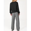 image:imageANRABESS Two Piece Sets for Women Gingham Pants Lounge Set  Long Sleeve Sweatshirts Wide Leg Pants Fall Outfits Travel Vacation Airport Fashion Clothing 2026 Daily Matching SweatsuitsBlack
