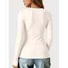 image:imageANRABESS Women Long Sleeve Thermal Shirts Scoop Neck Top  Fleece Lined Warm Layer Undershirt Soft Slim Fit Casual Basic Cute Top 2026 Fall Winter Clothes Daily WearBeige