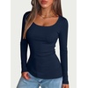 image:imageANRABESS Women Long Sleeve Thermal Shirts Scoop Neck Top  Fleece Lined Warm Layer Undershirt Soft Slim Fit Casual Basic Cute Top 2026 Fall Winter Clothes Daily WearNavy Blue