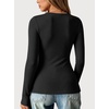 image:imageANRABESS Women Long Sleeve Thermal Shirts Scoop Neck Top  Fleece Lined Warm Layer Undershirt Soft Slim Fit Casual Basic Cute Top 2026 Fall Winter Clothes Daily WearBlack