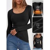 image:imageANRABESS Women Long Sleeve Thermal Shirts Scoop Neck Top  Fleece Lined Warm Layer Undershirt Soft Slim Fit Casual Basic Cute Top 2026 Fall Winter Clothes Daily WearBlack