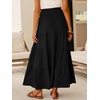 image:imageANRABESS Womens Maxi Skirts Elastic High Waist ALine Tiered Long Flowy Boho Skirts Summer Casual Beach amp Vacation WearBlack