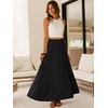 image:imageANRABESS Womens Maxi Skirts Elastic High Waist ALine Tiered Long Flowy Boho Skirts Summer Casual Beach amp Vacation WearBlack