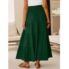 image:imageANRABESS Womens Maxi Skirts Elastic High Waist ALine Tiered Long Flowy Boho Skirts Summer Casual Beach amp Vacation WearForest Green
