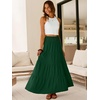 image:imageANRABESS Womens Maxi Skirts Elastic High Waist ALine Tiered Long Flowy Boho Skirts Summer Casual Beach amp Vacation WearForest Green