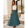 image:imageANRABESS Womens Maxi Skirts Elastic High Waist ALine Tiered Long Flowy Boho Skirts Summer Casual Beach amp Vacation WearLake