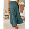 image:imageANRABESS Womens Maxi Skirts Elastic High Waist ALine Tiered Long Flowy Boho Skirts Summer Casual Beach amp Vacation WearLake