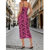 image:imageANRABESS Womens Semi Formal Bodycon Floral Midi Dresses  Soft Stretchy Fabrics Adjustable Spaghetti Strap Dress Elegant Sexy  Spring Summer CocktailampWedding GuestampParty OutfitsRed