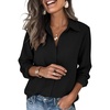 image:imageANRABESS Dressy Long Sleeve Button Down Shirts for Women  Business Casual Work Office Blouse Tops Soft Fabric Loose Fit Classic Style Fall Winter Transition ClothesBlack