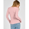 image:imageANRABESS Long Sleeve Shirts for Women Thermal Fleece Tops  Crewneck Slim Fit Tshirts Soft Comfy Cozy Base Tee Casual Going Out Outfits Warm Fall Winter Layer Clothing UndershirtsLight Pink