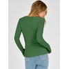 image:imageANRABESS Long Sleeve Shirts for Women Thermal Fleece Tops  Crewneck Slim Fit Tshirts Soft Comfy Cozy Base Tee Casual Going Out Outfits Warm Fall Winter Layer Clothing UndershirtsGreen