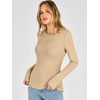 image:imageANRABESS Long Sleeve Shirts for Women Thermal Fleece Tops  Crewneck Slim Fit Tshirts Soft Comfy Cozy Base Tee Casual Going Out Outfits Warm Fall Winter Layer Clothing UndershirtsApricot
