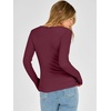 image:imageANRABESS Long Sleeve Shirts for Women Thermal Fleece Tops  Crewneck Slim Fit Tshirts Soft Comfy Cozy Base Tee Casual Going Out Outfits Warm Fall Winter Layer Clothing UndershirtsBurgundy