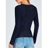 image:imageANRABESS Women Long Sleeve Floral Mesh Slim Fit Going Out Tops  Crewneck Dressy Casual ShirtSoft LightweightTextured Pattern Party Club Work Outfits 2026 Fall Spring Transition ClothesNavy Blue