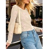 image:imageANRABESS Women Long Sleeve Floral Mesh Slim Fit Going Out Tops  Crewneck Dressy Casual ShirtSoft LightweightTextured Pattern Party Club Work Outfits 2026 Fall Spring Transition ClothesBeige