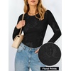 image:imageANRABESS Women Long Sleeve Floral Mesh Slim Fit Going Out Tops  Crewneck Dressy Casual ShirtSoft LightweightTextured Pattern Party Club Work Outfits 2026 Fall Spring Transition ClothesBlack