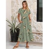 image:imageANRABESS Women Summer Casual Short Sleeve Maxi Dresses A Line Flowy T Shirt Dress 2026 Beach Vacation Sundress with PocketsFloral Green