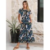 image:imageANRABESS Women Summer Casual Short Sleeve Maxi Dresses A Line Flowy T Shirt Dress 2026 Beach Vacation Sundress with PocketsLeaf Printed