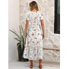 image:imageANRABESS Women Summer Casual Short Sleeve Maxi Dresses A Line Flowy T Shirt Dress 2026 Beach Vacation Sundress with PocketsPrinted White