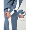 image:imageANRABESS Womens 2 Piece Lounge Set Color Block Tracksuit Sweatsuit  Half Zip Collared Sweatshirt Wide Leg Sweatpants Airport Travel Outfit Comfy Workout Matching Sets Fall Winter ClothingBlue White