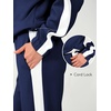 image:imageANRABESS Womens 2 Piece Lounge Set Color Block Tracksuit Sweatsuit  Half Zip Collared Sweatshirt Wide Leg Sweatpants Airport Travel Outfit Comfy Workout Matching Sets Fall Winter ClothingNavy White