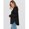 image:imageANRABESS Womens Crewneck Sweatshirt Long Sleeve Shirts  Side Split Curved HemLoose FitSoft Fleece Lined Casual Everyday Wear Lounge WorkampSchool OutfitsFall Spring ClothingBlack