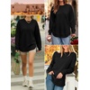 image:imageANRABESS Womens Crewneck Sweatshirt Long Sleeve Shirts  Side Split Curved HemLoose FitSoft Fleece Lined Casual Everyday Wear Lounge WorkampSchool OutfitsFall Spring ClothingBlack