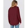 image:imageANRABESS Womens Crewneck Sweatshirt Long Sleeve Shirts  Side Split Curved HemLoose FitSoft Fleece Lined Casual Everyday Wear Lounge WorkampSchool OutfitsFall Spring ClothingWine Red