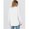 image:imageANRABESS Womens Crewneck Sweatshirt Long Sleeve Shirts  Side Split Curved HemLoose FitSoft Fleece Lined Casual Everyday Wear Lounge WorkampSchool OutfitsFall Spring ClothingWhite