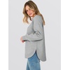 image:imageANRABESS Womens Crewneck Sweatshirt Long Sleeve Shirts  Side Split Curved HemLoose FitSoft Fleece Lined Casual Everyday Wear Lounge WorkampSchool OutfitsFall Spring ClothingLight Grey