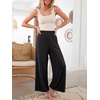 image:imageANRABESS Womens Wide Leg Palazzo Pants with Pockets  Smocked High Waisted Flowy Boho Pants Lightweight Soft Knit Lounge amp Casual Trousers for Beach Vacation Summer FallBlack