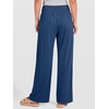 image:imageANRABESS Womens Wide Leg Palazzo Pants with Pockets  Smocked High Waisted Flowy Boho Pants Lightweight Soft Knit Lounge amp Casual Trousers for Beach Vacation Summer FallBlue