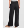 image:imageANRABESS Womens Wide Leg Palazzo Pants with Pockets  Smocked High Waisted Flowy Boho Pants Lightweight Soft Knit Lounge amp Casual Trousers for Beach Vacation Summer FallBlack