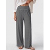 image:imageANRABESS Womens Wide Leg Palazzo Pants with Pockets  Smocked High Waisted Flowy Boho Pants Lightweight Soft Knit Lounge amp Casual Trousers for Beach Vacation Summer FallStriped Black White