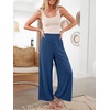 image:imageANRABESS Womens Wide Leg Palazzo Pants with Pockets  Smocked High Waisted Flowy Boho Pants Lightweight Soft Knit Lounge amp Casual Trousers for Beach Vacation Summer FallBlue