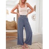 image:imageANRABESS Womens Wide Leg Palazzo Pants with Pockets  Smocked High Waisted Flowy Boho Pants Lightweight Soft Knit Lounge amp Casual Trousers for Beach Vacation Summer FallStriped Navy Blue White