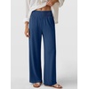 image:imageANRABESS Womens Wide Leg Palazzo Pants with Pockets  Smocked High Waisted Flowy Boho Pants Lightweight Soft Knit Lounge amp Casual Trousers for Beach Vacation Summer FallBlue