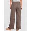 image:imageANRABESS Womens Wide Leg Palazzo Pants with Pockets  Smocked High Waisted Flowy Boho Pants Lightweight Soft Knit Lounge amp Casual Trousers for Beach Vacation Summer FallLight Brown