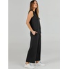 image:imageANRABESS 2 Piece Sets for Women Summer Outfits Travel Airport Vacation Clothing Tank Top Wide Leg Pants Matching Lounge SetsBlack