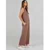 image:imageANRABESS 2 Piece Sets for Women Summer Outfits Travel Airport Vacation Clothing Tank Top Wide Leg Pants Matching Lounge SetsBrown