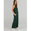 image:imageANRABESS 2 Piece Sets for Women Summer Outfits Travel Airport Vacation Clothing Tank Top Wide Leg Pants Matching Lounge SetsDeep Green