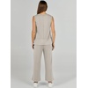 image:imageANRABESS 2 Piece Sets for Women Summer Outfits Travel Airport Vacation Clothing Tank Top Wide Leg Pants Matching Lounge SetsLight Beige